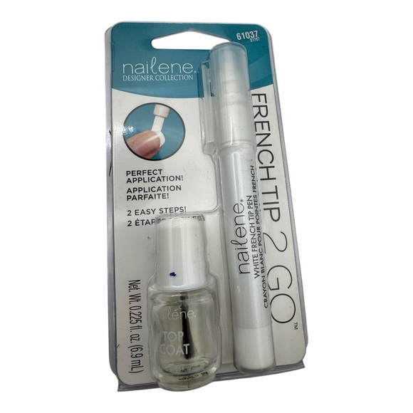 Nailene French Tip 2 Go White French Tip‎ Pen & Top Coat Set – Lot of 3 - Picture 3 of 9